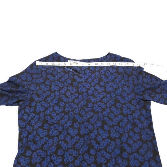 Elizabeth and James Blue Floral Long Sleeve Maxi Dress Small Boho Shabby Goth - Picture 10 of 13